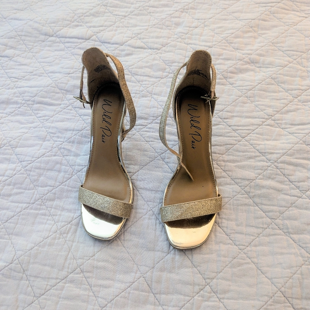 Wild Pair Gold Strappy Heels